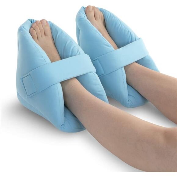 Heel Protector For Pressure Sores - 1 Ultra Soft Boot - 2 Layer Foot Pillows - Picture 2 of 7